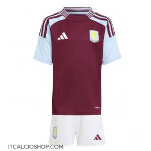 Aston Villa Prima Maglia Bambino 2024-25 Manica Corta (+ Pantaloni corti)